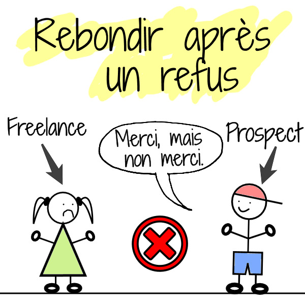 rebondir refus client prospect freelance