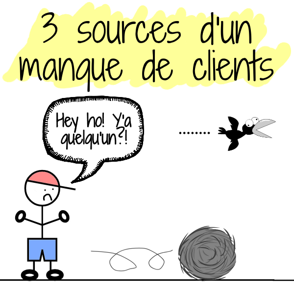 3 sources d'un manque de clients en freelance et quoi faire