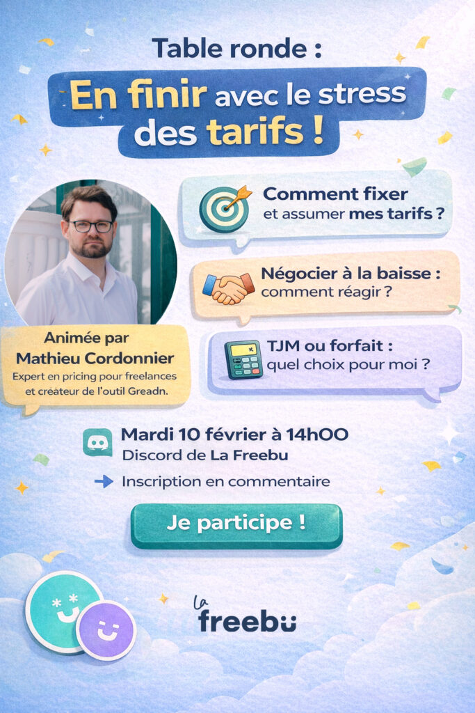 table ronde tarification pour les freelances